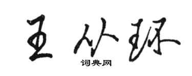 骆恒光王从环行书个性签名怎么写