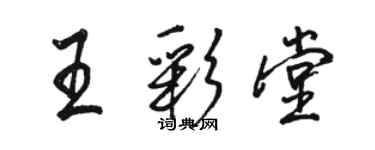 骆恒光王彩堂行书个性签名怎么写