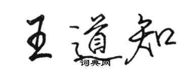 骆恒光王道知行书个性签名怎么写