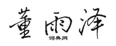 骆恒光董雨泽行书个性签名怎么写