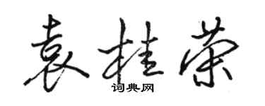 骆恒光袁桂荣行书个性签名怎么写
