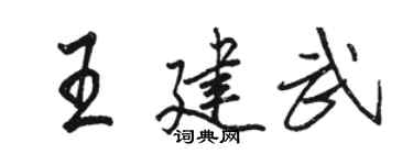 骆恒光王建武行书个性签名怎么写