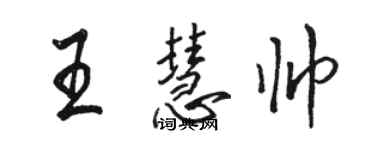 骆恒光王慧帅行书个性签名怎么写