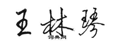 骆恒光王林琴行书个性签名怎么写