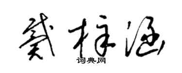 梁锦英戴梓涵草书个性签名怎么写