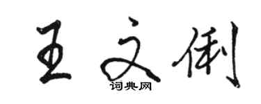 骆恒光王文俐行书个性签名怎么写
