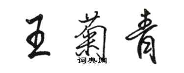 骆恒光王菊青行书个性签名怎么写