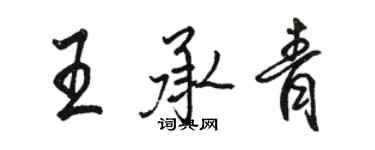 骆恒光王承青行书个性签名怎么写