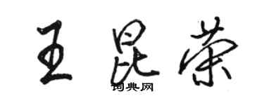 骆恒光王昆荣行书个性签名怎么写