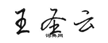 骆恒光王圣云行书个性签名怎么写