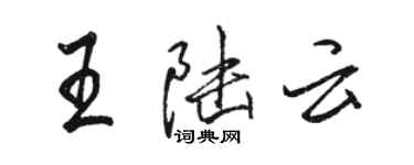 骆恒光王陆云行书个性签名怎么写