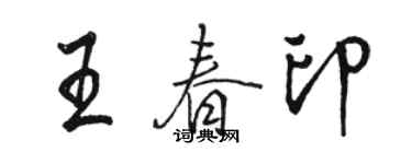 骆恒光王春印行书个性签名怎么写
