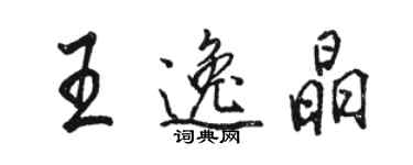 骆恒光王逸晶行书个性签名怎么写