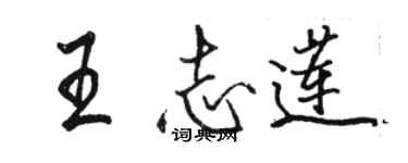 骆恒光王志莲行书个性签名怎么写