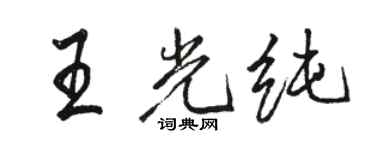骆恒光王光纯行书个性签名怎么写