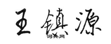 骆恒光王镇源行书个性签名怎么写