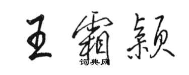 骆恒光王霜颖行书个性签名怎么写