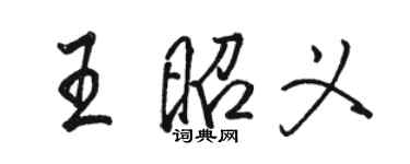 骆恒光王昭义行书个性签名怎么写