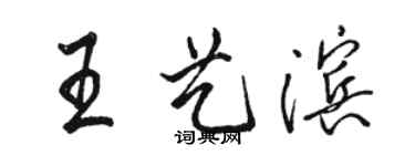 骆恒光王艺滨行书个性签名怎么写