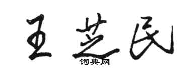 骆恒光王芝民行书个性签名怎么写