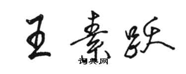 骆恒光王素跃行书个性签名怎么写