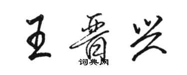 骆恒光王晋兴行书个性签名怎么写