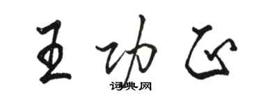 骆恒光王功正行书个性签名怎么写