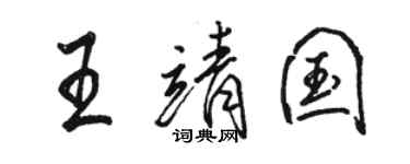 骆恒光王靖国行书个性签名怎么写