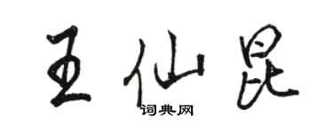 骆恒光王仙昆行书个性签名怎么写