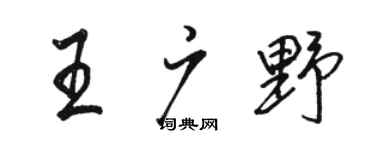 骆恒光王广野行书个性签名怎么写