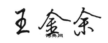 骆恒光王金余行书个性签名怎么写