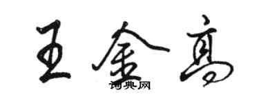 骆恒光王金高行书个性签名怎么写
