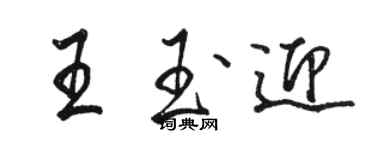 骆恒光王玉迎行书个性签名怎么写
