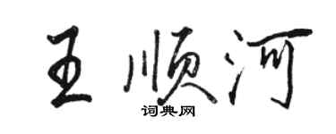 骆恒光王顺河行书个性签名怎么写