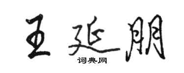 骆恒光王延朋行书个性签名怎么写