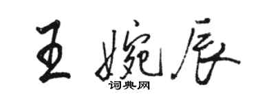 骆恒光王婉辰行书个性签名怎么写