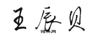 骆恒光王辰贝行书个性签名怎么写