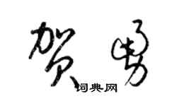 梁锦英贺勇草书个性签名怎么写