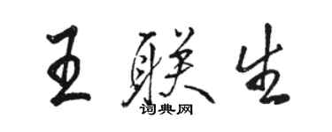 骆恒光王联生行书个性签名怎么写