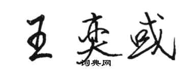 骆恒光王奕或行书个性签名怎么写