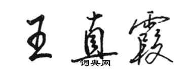 骆恒光王直霞行书个性签名怎么写