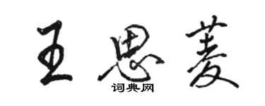 骆恒光王思菱行书个性签名怎么写