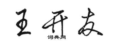 骆恒光王开友行书个性签名怎么写