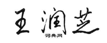 骆恒光王润芝行书个性签名怎么写