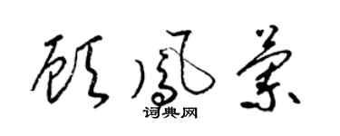 梁锦英顾凤兰草书个性签名怎么写