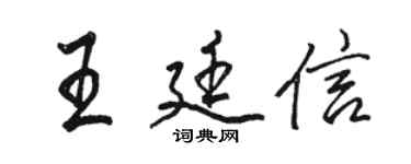 骆恒光王廷信行书个性签名怎么写
