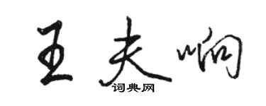 骆恒光王夫响行书个性签名怎么写