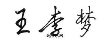 骆恒光王李梦行书个性签名怎么写