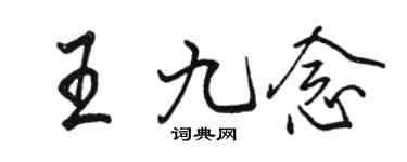骆恒光王九念行书个性签名怎么写