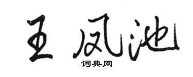 骆恒光王凤池行书个性签名怎么写